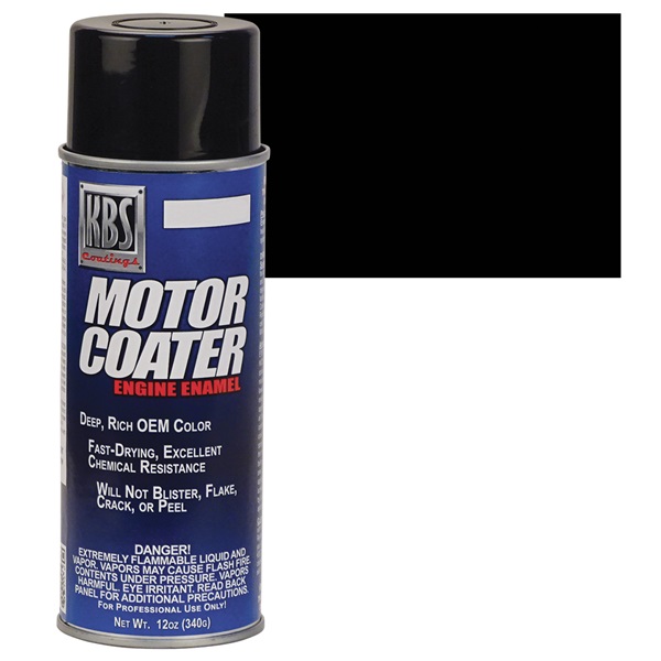 KBS Motor Coater Engine Enamel - Velvet Black, Aerosol